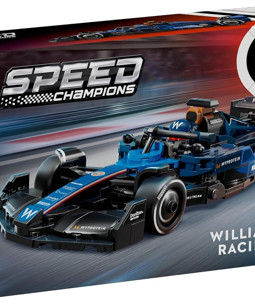 LEGO Speed Champions Williams Racing FW46 F1 Race Car Toy with a Collectible Formula 1 Driver Minifigure - Model Kits for 10+ Year Old Boys & Girls or Adult Motorsport Fans 77249