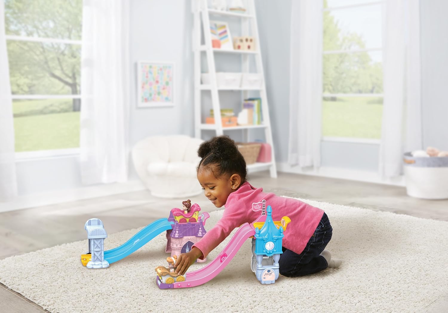 VTech, Toot-Toot Drivers, Enchanted Castle Slide, Disney Princess Playset, with Cinderella Vehicle, Lights, Songs, Phrases, Interactive, for Kids Ages 1-5+