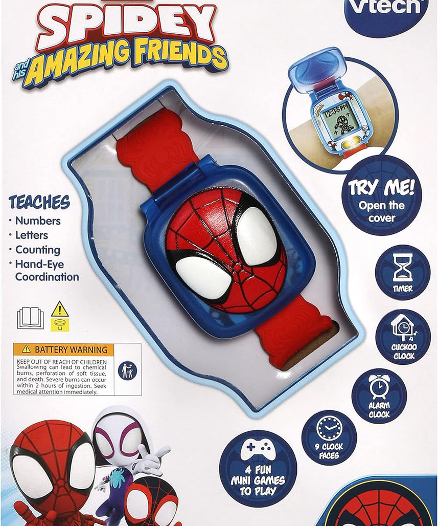 Vtech - Spidey and His Amazing Friends - Spidey Learning Watch (Multicolour) | Ideal 3 to 6 years