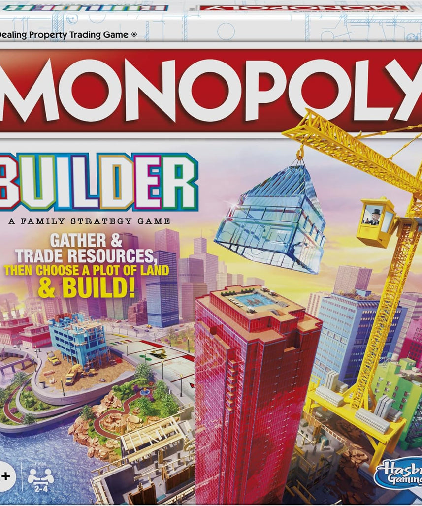 Monopoly Builder Board Game by Hasbro, Strategy Family Game for Kids and Adults, Stack Buildings, Collect Points, Fun Competitive Gameplay, Ages 8+