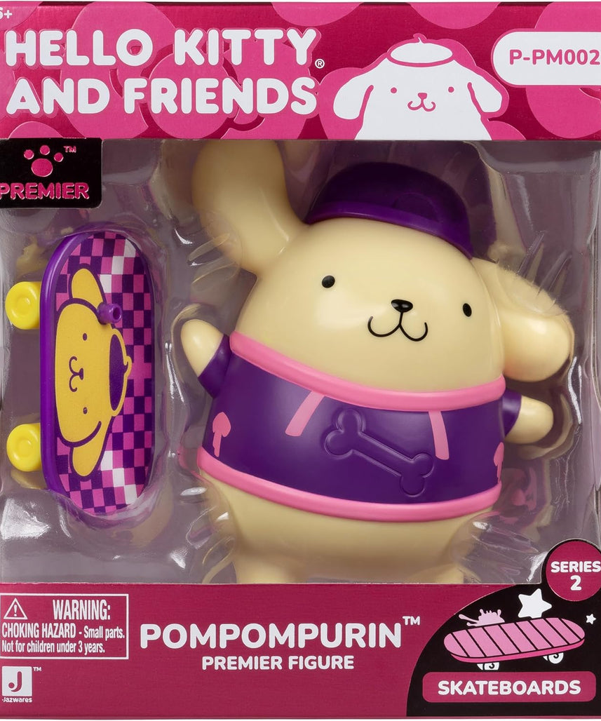 Jazwares Hello Kitty® and Friends - 4” Pompompurin™ Premier Figure with a Skateboard - Series 2 - Officially Licensed Sanrio Product from Ages 6+
