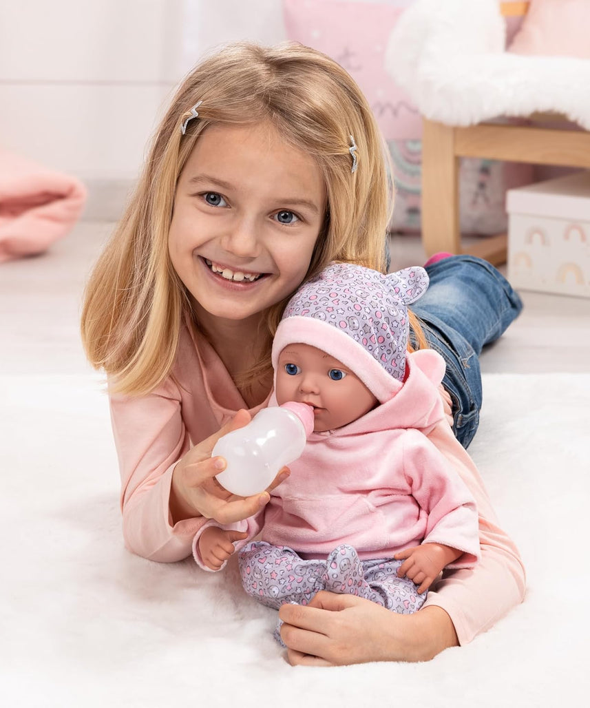 Bayer Design 93827AD Reborn Baby Doll Lifelike Realistic Dummy Bottle Blanket 38cm