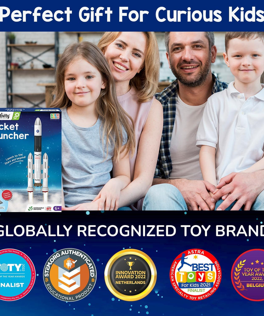 Smartivity Rocket Launcher DIY STEM Science Toy for Kids 6+ Years, Build Your Own Rocket and Launcher Kit, Educational Birthday Gift for Boys and Girls, Multicolor