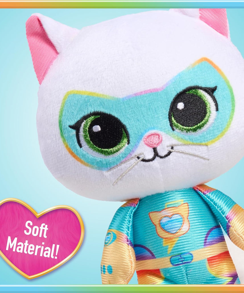Disney Junior SuperKitties Su-Purr Charged 6.5-inch Small Bitsy Plush Stuffed Animal, Bitsy, Kitten, Kids Toys for Ages 2 Up by Just Play