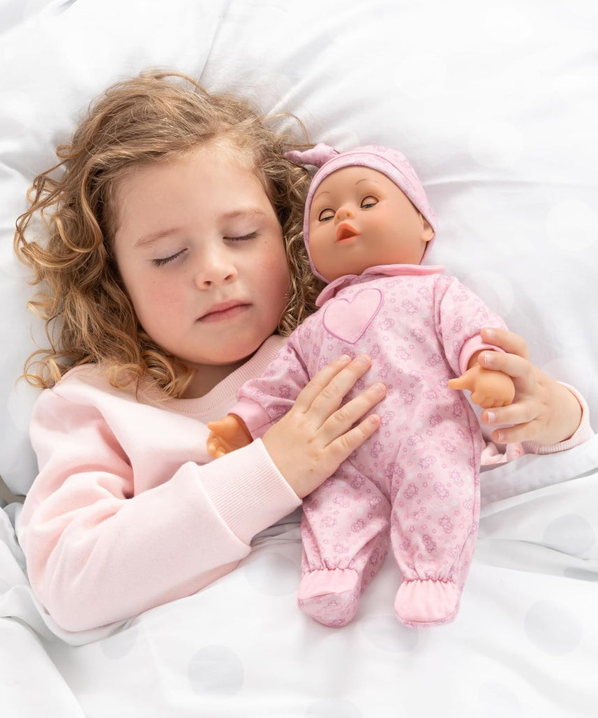 Bayer Design 93824CO Interactive Baby Doll Talking Soft Body Dummy Bottle 38 cm