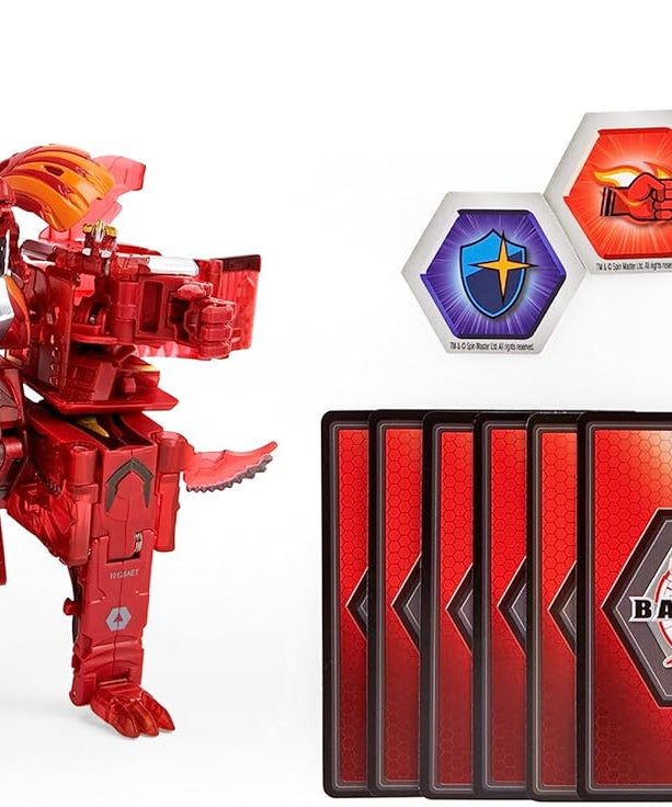 Bakugan GeoForge Dragonoid 7-in-1, Exclusive True Metal Dragonoid with 6 Geogan Collectibles, Action Figure Toy for Kids 6+