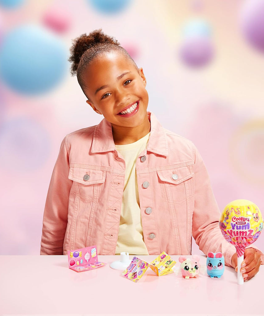 Cookeez Makery Yum Yumz Twin Pack, Series 3, Full of Fun & Yum, 2 Sweet Scented Plush Surprises Inside A Lollipop, 30+ Plush Candy Pets to Collect with Common, Rare, Ultra Rare and Limited Edition