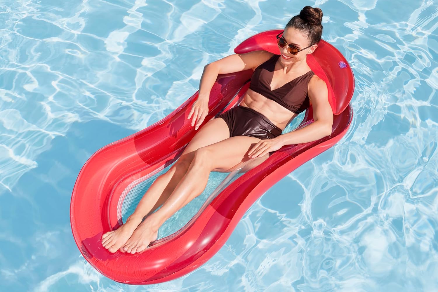 Bestway Inflatable Aqua Lounge, Floating Swimming Pool Float for Adults, Assorted Colours