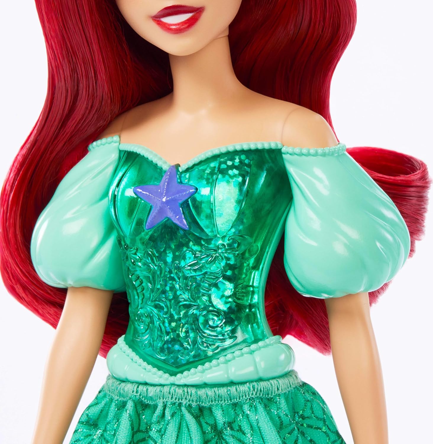 Disney Princess Ariel Doll, Posable Fashion Doll with Long Hair, Removable Skirt, Tiara and Shoes, Kids 3+