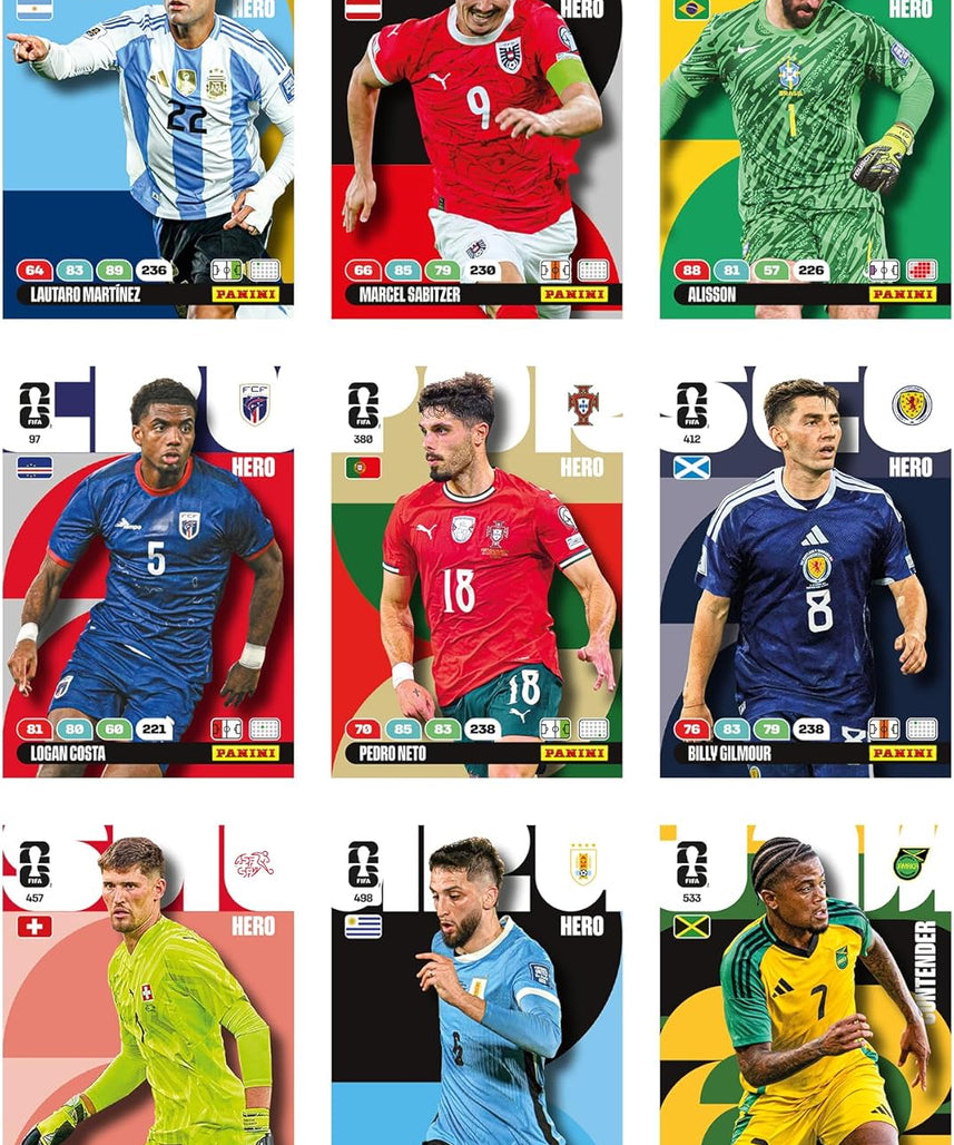 Panini FIFA World Cup 2026 Adrenalyn XL Premium Trading Cards Packet, 10 Cards Pack Including 1 Premium Gold Limited Edition Card, Official Football Collectible Cards for Fans and Collectors Age 6+