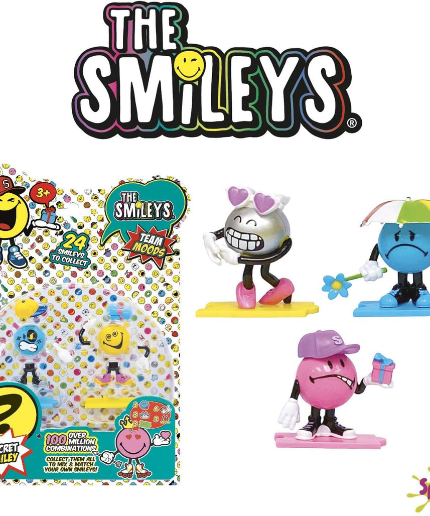 Splash Toys Smileys Characters Series 1 Figurines 3-Piece Pack, Collectible Themed Surprise Figures for Kids, 3Y+ Years