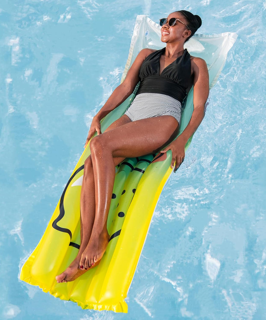 Bestway Airmat Fresh Lemon 6' x 27"/1.83m x 69cm, Outdoor & Indoor Relaxation & Play, Floating Mats, Beach & Pool Use, For Children and Adults