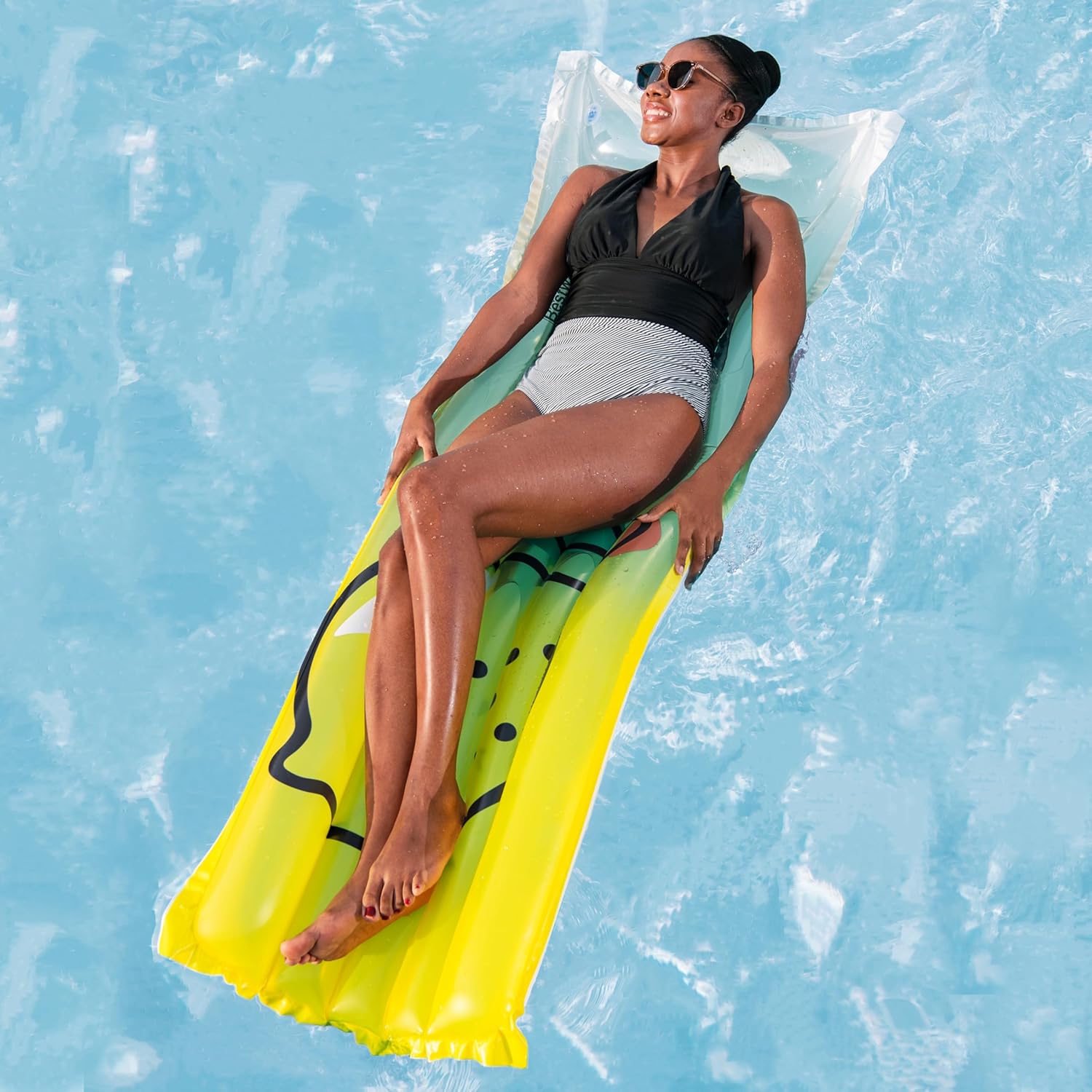 Bestway Airmat Fresh Lemon 6' x 27"/1.83m x 69cm, Outdoor & Indoor Relaxation & Play, Floating Mats, Beach & Pool Use, For Children and Adults