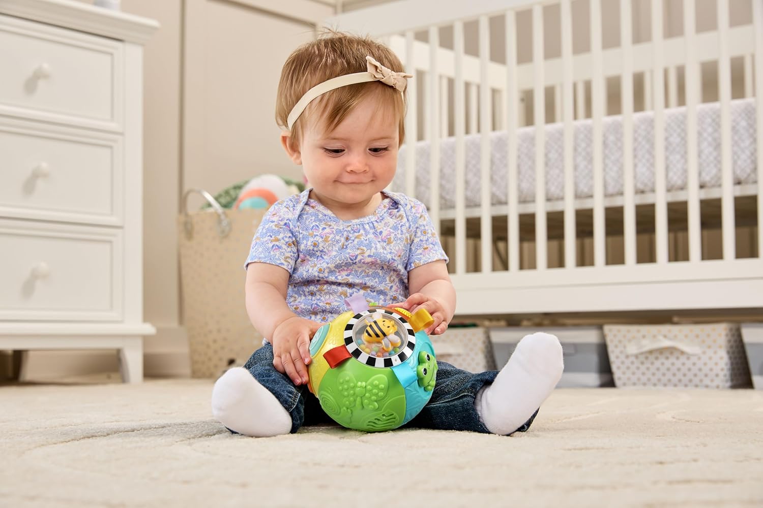 VTech Animal Discoveries Ball Interactive Learning Toy with Lights Music Textures and Shapes for Babies