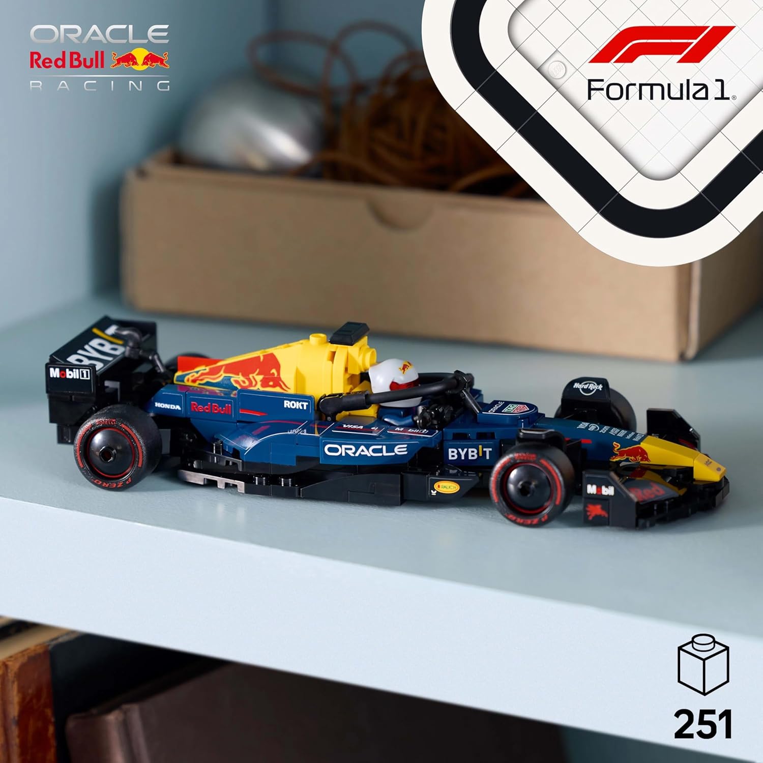 LEGO Speed Champions Oracle Red Bull Racing RB20 F1 Race Car Model with a Collectible Formula 1 Driver Minifigure - Display Set for Adult Motorsport & Racing Fans - Ramadan Gift Idea - 77243