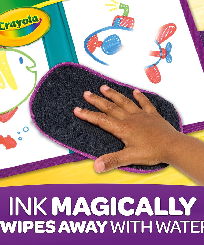 Crayola Color & Erase Drawing Board for Kids, Travel Coloring Kit, Gift 3+