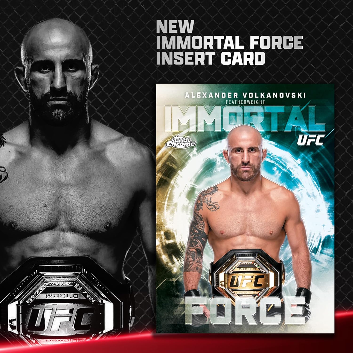 Topps Chrome UFC 2026 Factory Sealed Value Box Trading Cards, Collectible UFC Card Set with Refractors & Inserts, Ages 6+