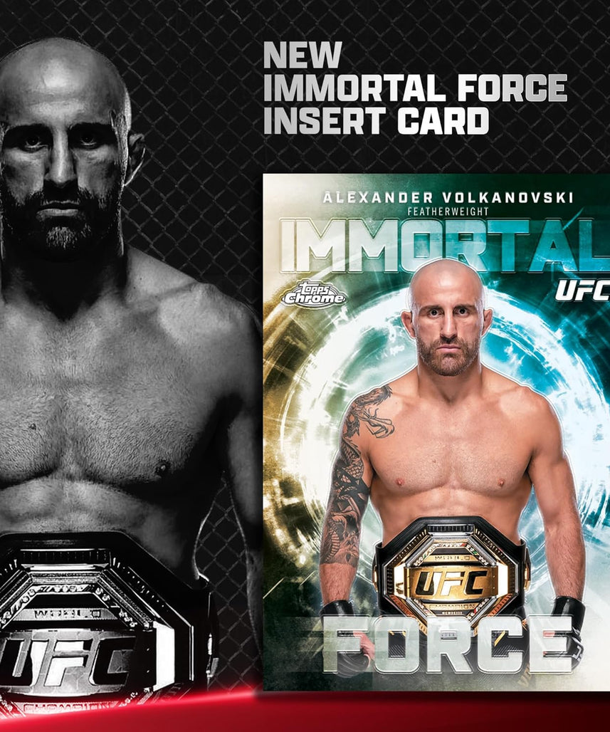 Topps Chrome UFC 2026 Factory Sealed Mega Box Trading Cards, Premium Collectible UFC Card Set with Refractors & Inserts, Ages 6+