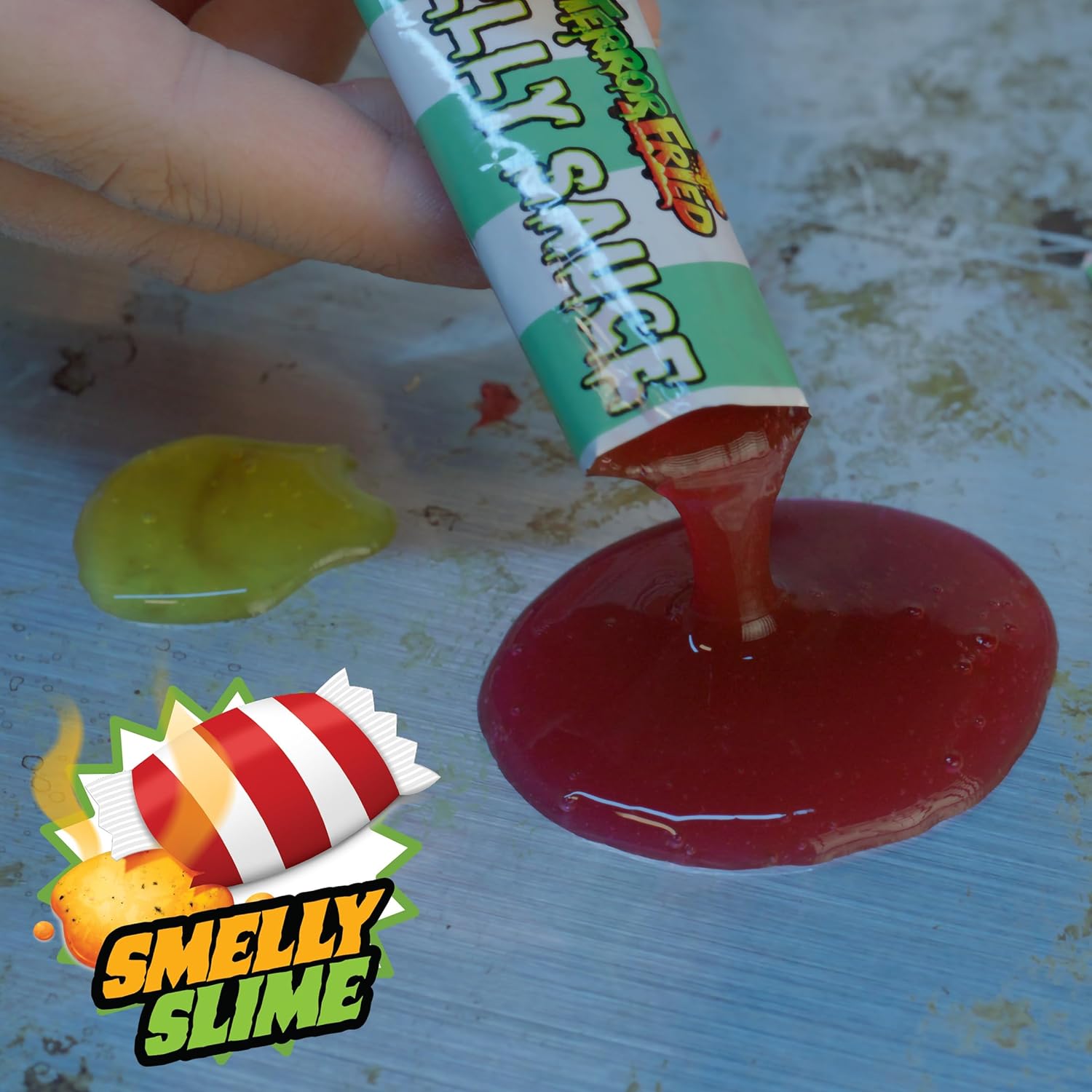 Terror Fried 08092 Ooze Burger, Gross Collectible Figures and Slime for Boys Ages 4-10, Multi-Compound Interactive Play Set with Fizz, Squish, Crack and Ooze, Sensory and Collectible Toys