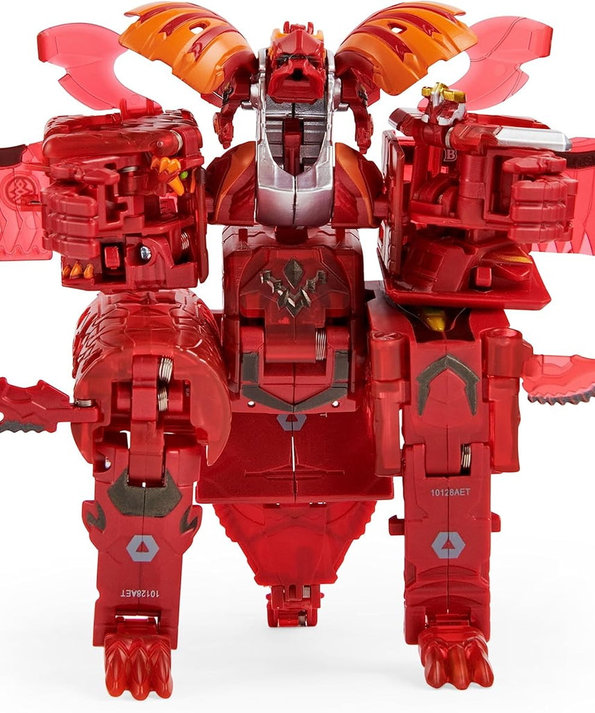 Bakugan GeoForge Dragonoid 7-in-1, Exclusive True Metal Dragonoid with 6 Geogan Collectibles, Action Figure Toy for Kids 6+