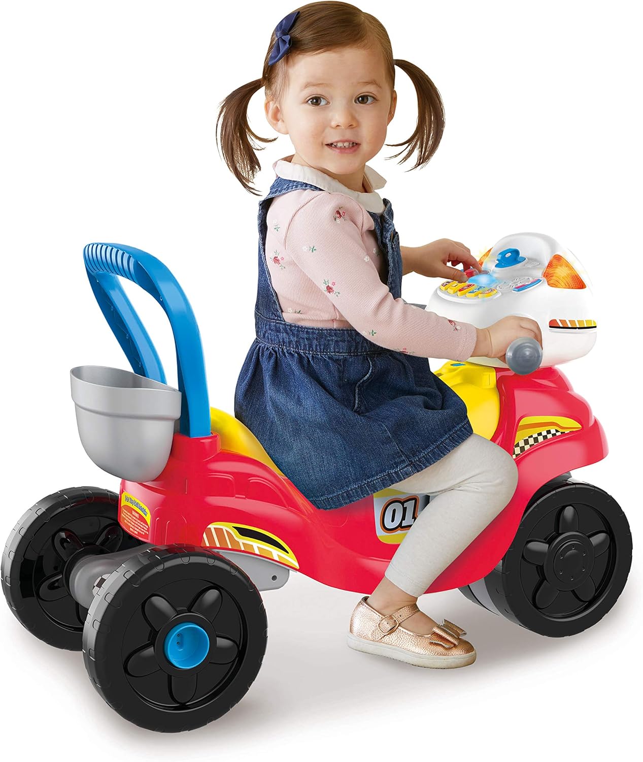 VTech 3-In-1 Ride with Me Motorbike, Baby Walker for Toddlers, Interactive Toy for Sensory Play, Educational Learning Games with Music, Ride On Toys for Role-Play, Suitable for 12 Months +