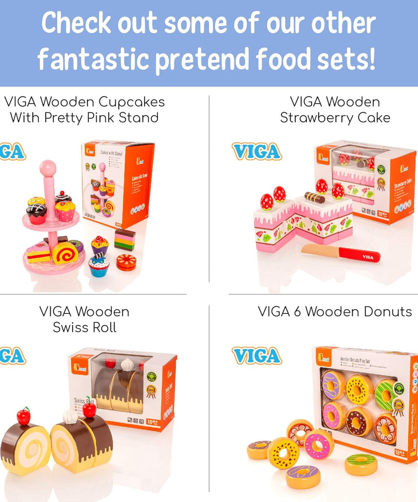 VIGA Pretend Play Wooden Coffee Maker for Toddlers, Role Play Educational Toy, Ages 3+