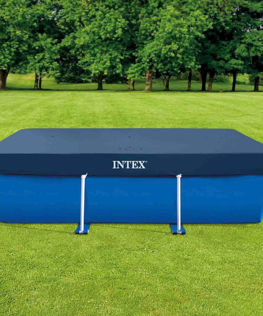 Intex Rectangular Pool Cover, Pool Cover, Blue, 300 x 200 x 20 cm, for Rectangular Frame Pool