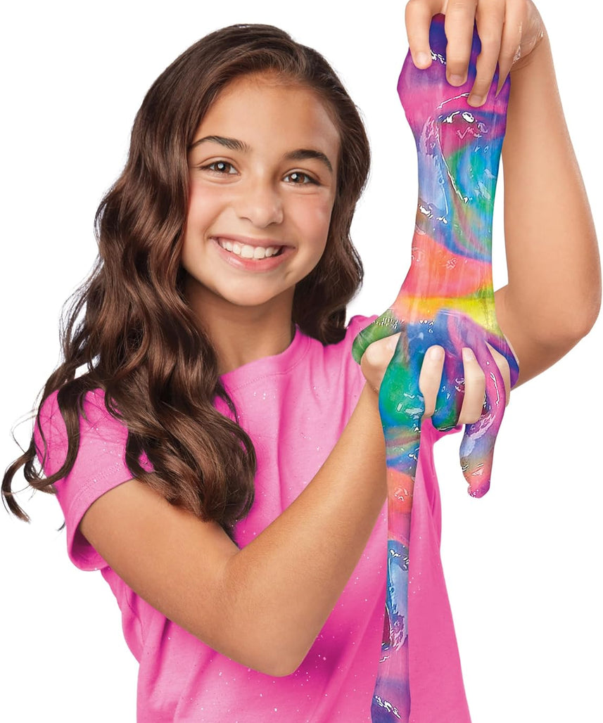 Cra-Z-Art Slimy Slimy Blends, 12 Colors of Super Stretchy Slime with 3 Fun Add-Ins, Non-Sticky, Long-Lasting Sensory Play Kit for Kids, Birthday Gift for 6+