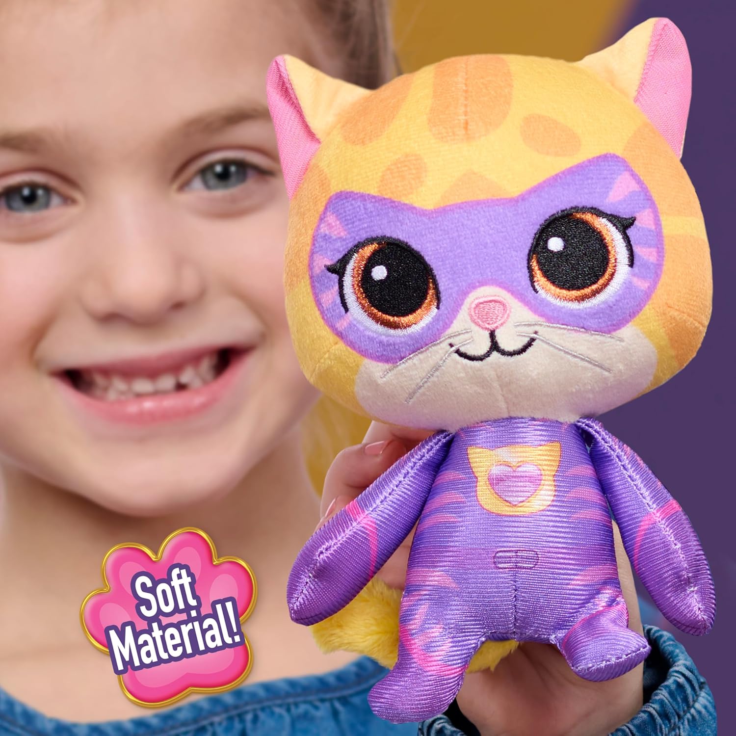 Disney Jr. SuperKitties Small 8-inch Plush Sparks Stuffed Animal, Su-Purr Wild Outfit, Kitten, Toy for Fans, Girls, Kids, Easter Basket Fillers, Gifts, Presents, Ages 2 and Up by Just Play