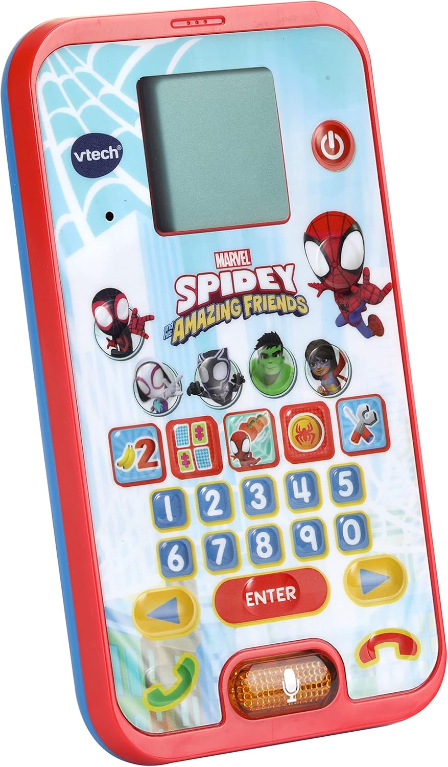 VTech, Spidey and His Super Friends Learning Phone, Multicolor, Voice-Activated Role Play, Educational Games, Interactive Learning Toy, Numbers, Counting, Memory, Matching Skills, for Children Ages 3-6