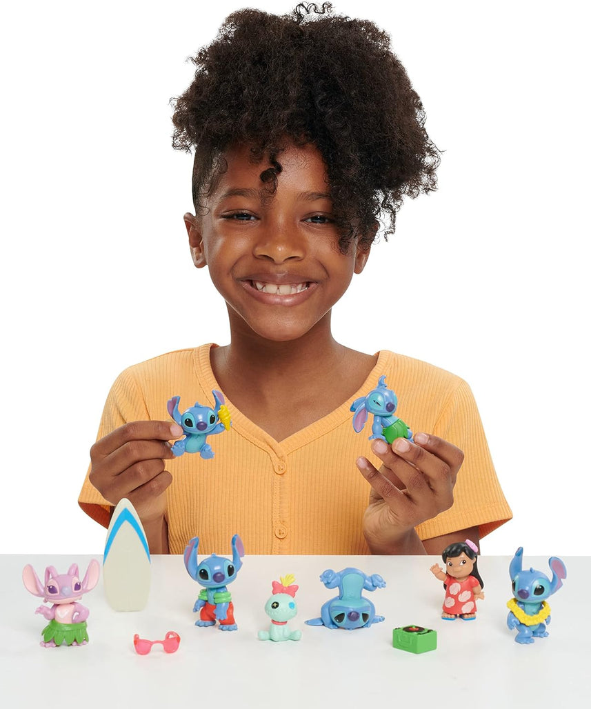 مجموعة ديزني ليلو وستيتش، 13 قطعة، مقاس 3 بوصات (5 سم)، ألعاب أطفال مرخصة رسميًا من جاست بلاي، مناسبة للأطفال من الأولاد والبنات، من عمر 3 سنوات فما فوق
