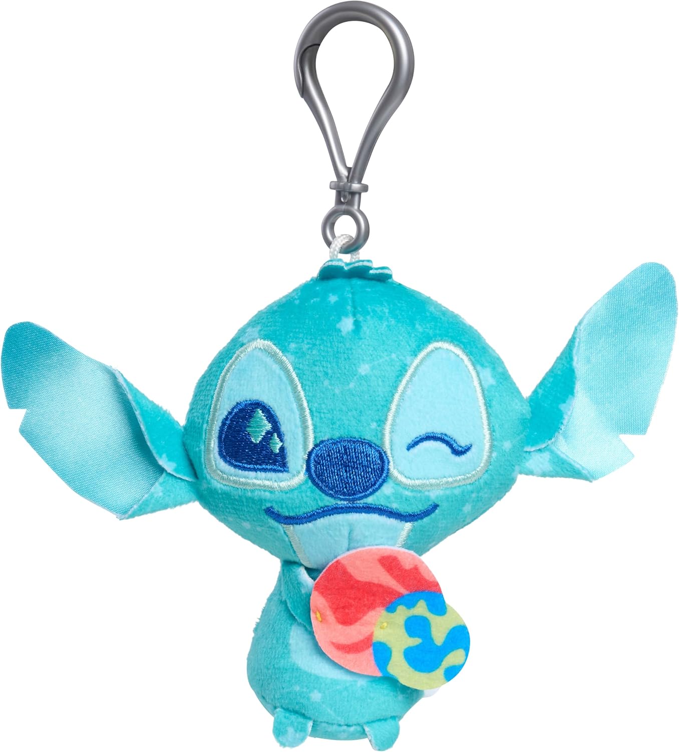 Just Play Disney Stitch Outta This World Clip-On Blind Bag Plush, Mystery 3.5-inch Colorful Plushie, Kids Toys for Ages 2 Up