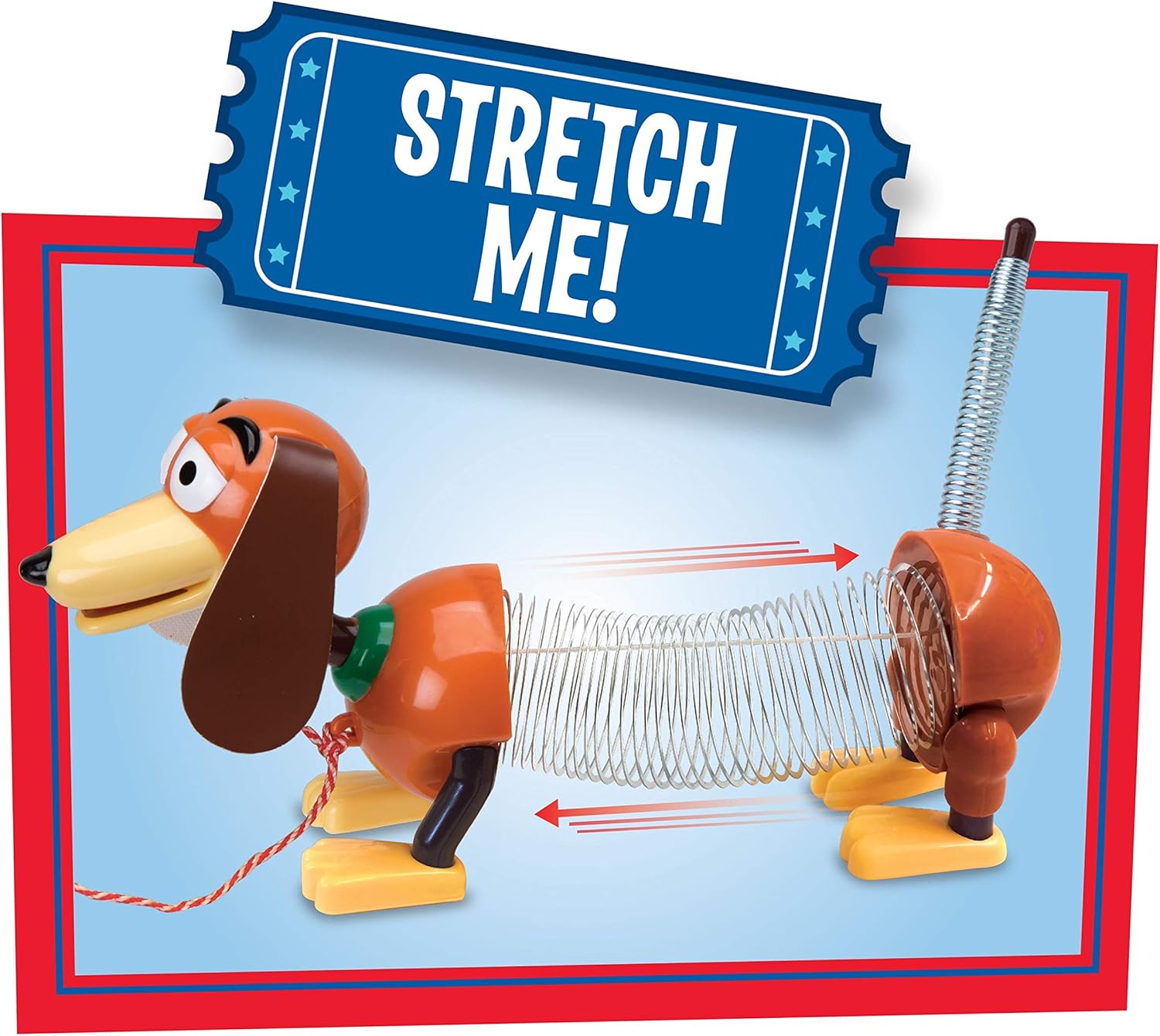 Just Play Disney Pixar Toy Story Slinky Dog Pull Toy, Classic Walking Spring Dog with Stretchable Body and Pull Leash for Toddlers, Ages 18+ Months