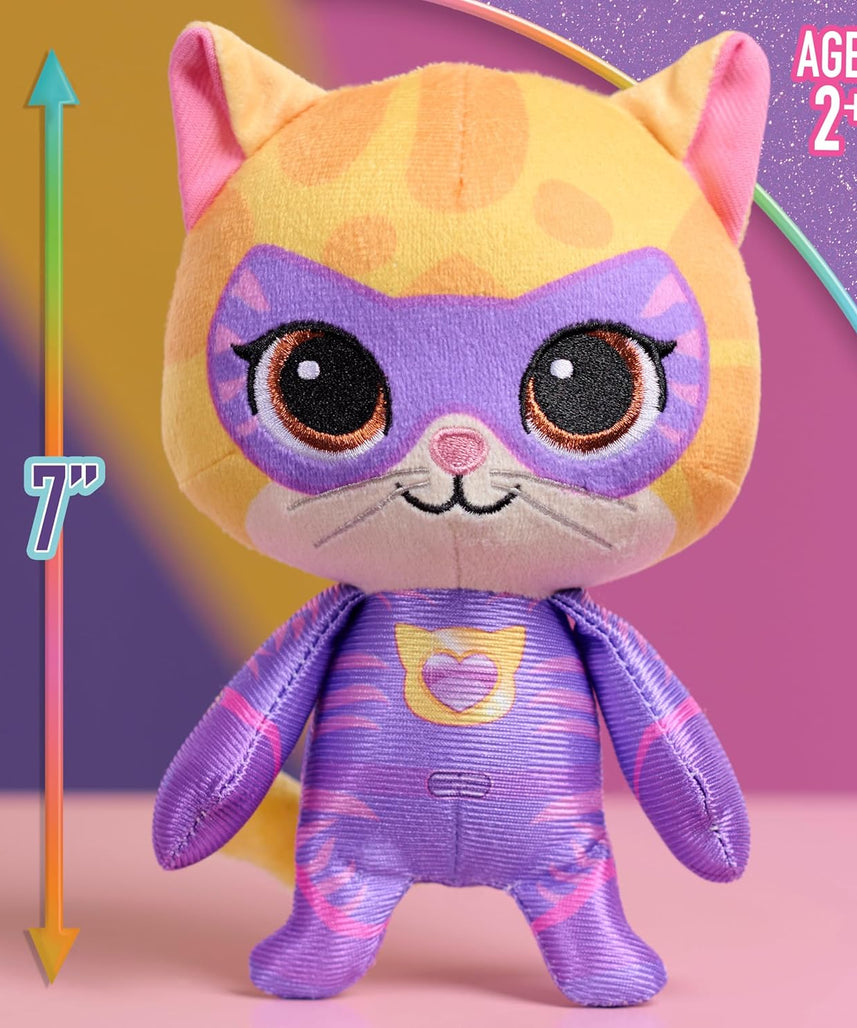 Disney Jr. SuperKitties Small 8-inch Plush Sparks Stuffed Animal, Su-Purr Wild Outfit, Kitten, Toy for Fans, Girls, Kids, Easter Basket Fillers, Gifts, Presents, Ages 2 and Up by Just Play