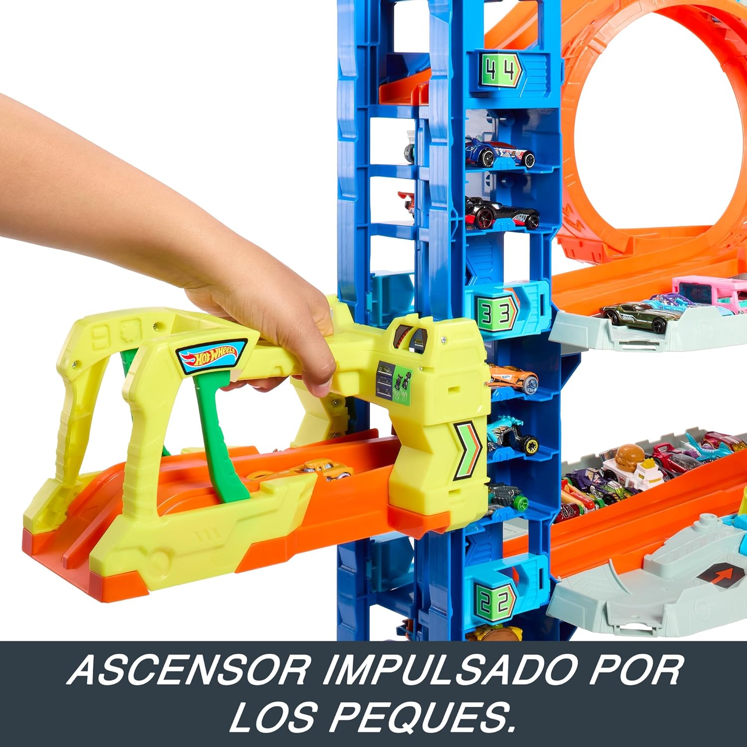 Hot Wheels City Ultimate Garage Playset with Dragon, 2 Die-Cast Cars Included, Multi-Level Track, Parking for 50+ Cars, Kids Toy Garage, Ages 4+