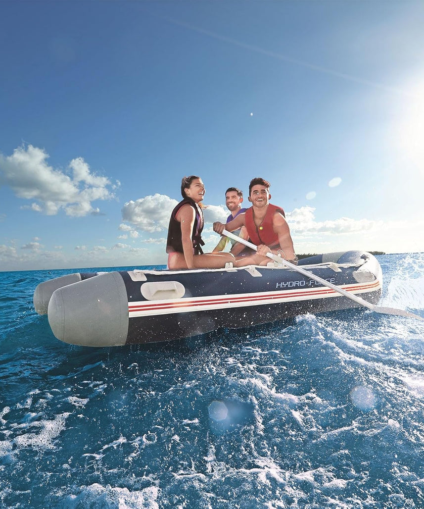 Bestway Hydro-Force Mirovia Pro Inflatable Boat – 65049, 18+ Years, 10'10" x 64" x 17" / 3.30m x 1.62m x 44cm, Tritech Construction, Drop-Stitch Floor