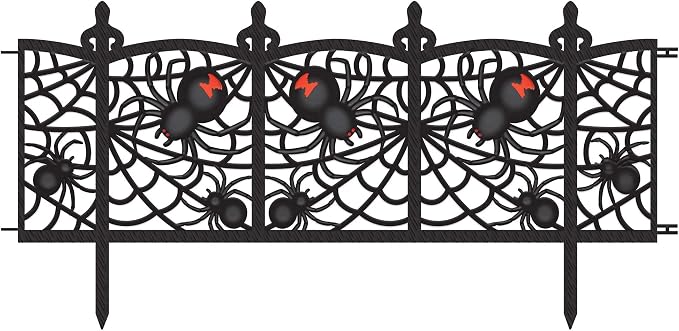 amscan Spider Fence Decoration Multipack- 2 pcs.