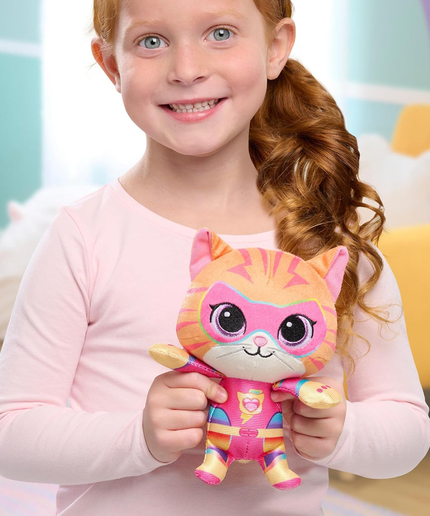 Just Play Disney Junior SuperKitties Su-Purr Charged 7-inch Small Ginny Plush Stuffed Animal, Ginny, Kitten, Kids Toys for Ages 2 Up