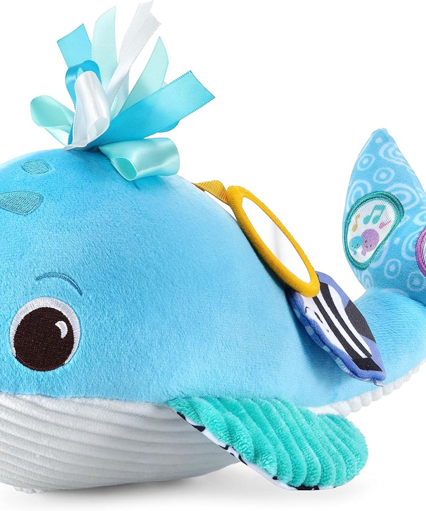 VTech Baby Snuggly Sounds Whale Interactive Sensory Toy with Lights Music and Textures for Infants 3 Months and Up