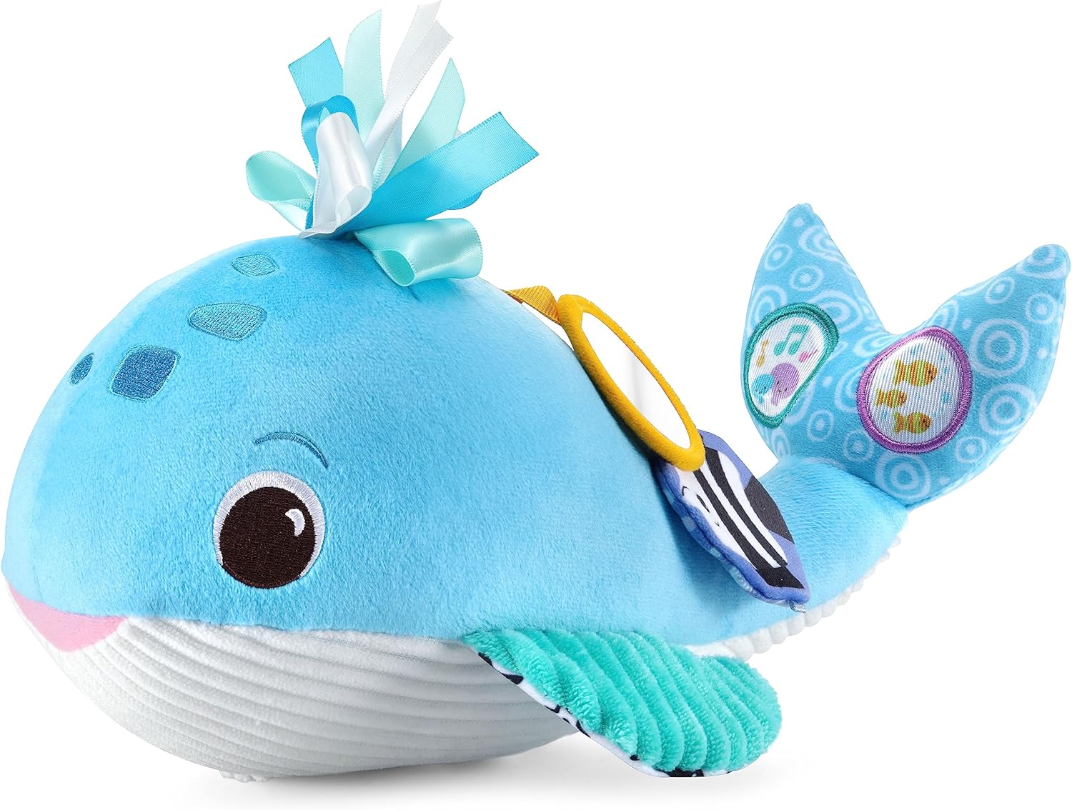 VTech Baby Snuggly Sounds Whale Interactive Sensory Toy with Lights Music and Textures for Infants 3 Months and Up