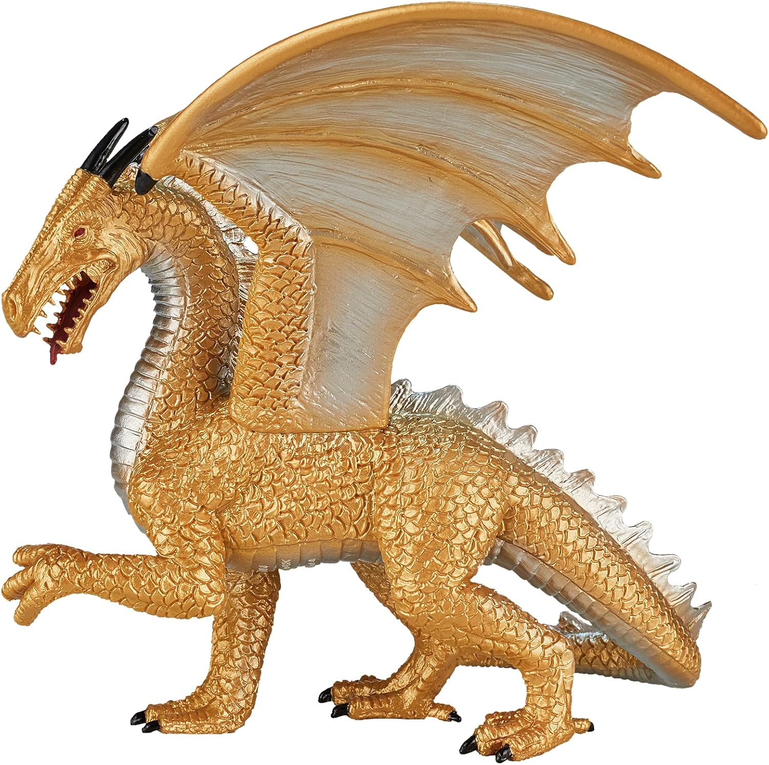MOJO Golden Dragon Figurine, Hand-Painted Realistic Fantasy Replica, Detailed Collectible Model, Fantasy Collection, Display and Play Figure, Ages 3+