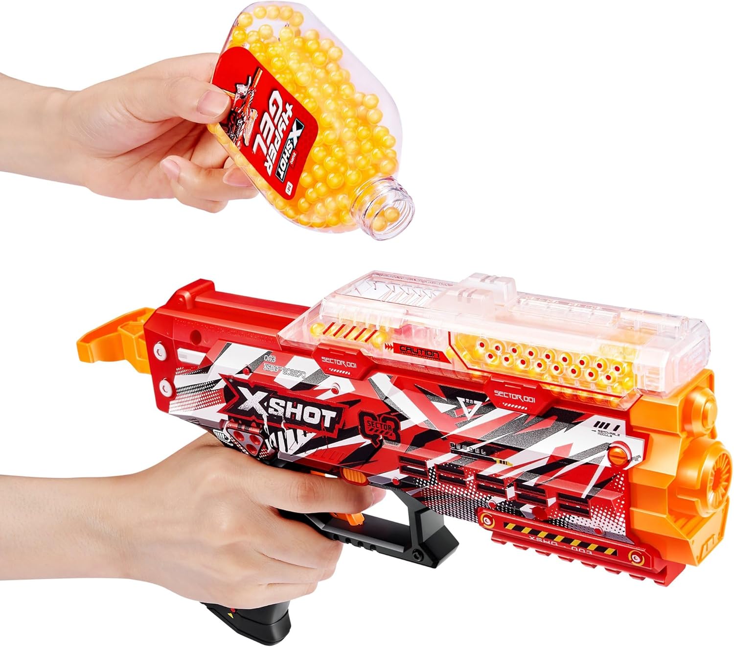 مسدس إكس شوت هايبر جل سيريز ١، ٣٠٠٠ جيليت، مسدس رغوة، زجاجة رذاذ، للأطفال والكبار، تنسيق حركة اليد والعين، ألعاب فيديو وألعاب خارجية، لا يحتاج إلى بطاريات