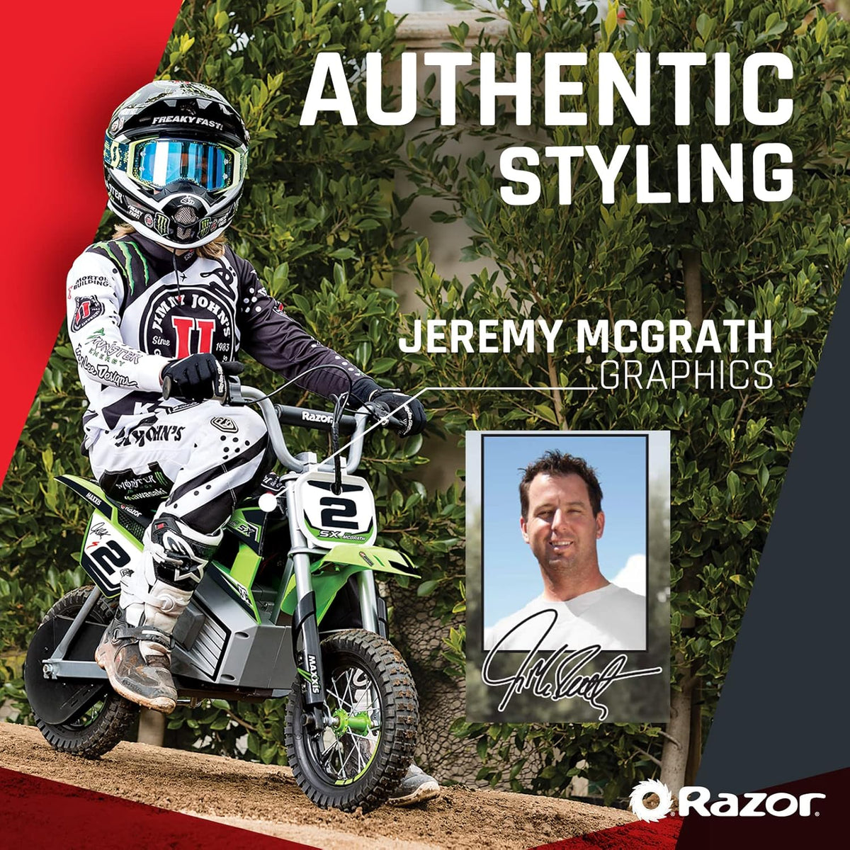 Razor Dirt Rocket SX350 McGrath Green Electric Motocross Bike Ages 13+ Years