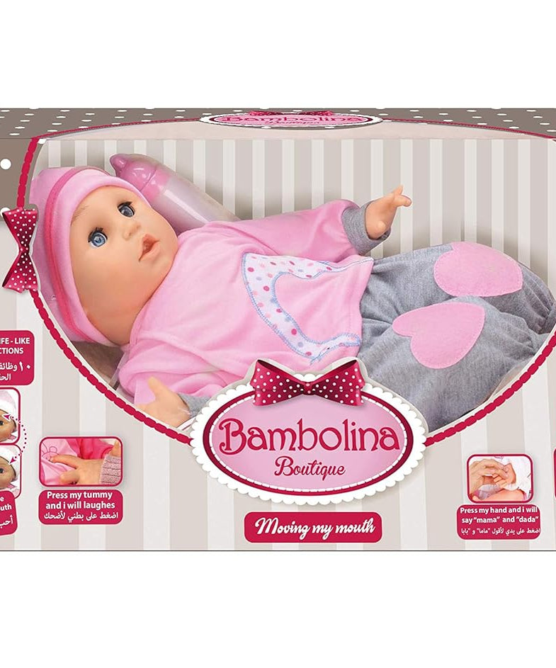 Bambolina doll 40cm with sounds & Accessories (BD308TT)