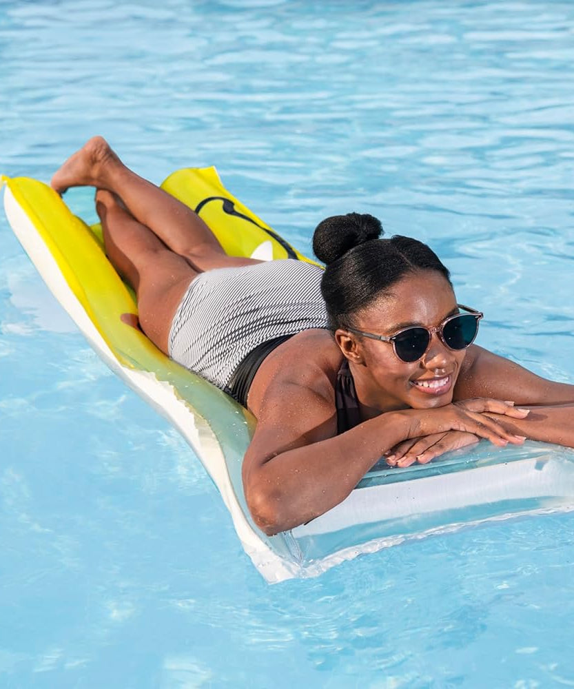 Bestway Airmat Fresh Lemon 6' x 27"/1.83m x 69cm, Outdoor & Indoor Relaxation & Play, Floating Mats, Beach & Pool Use, For Children and Adults