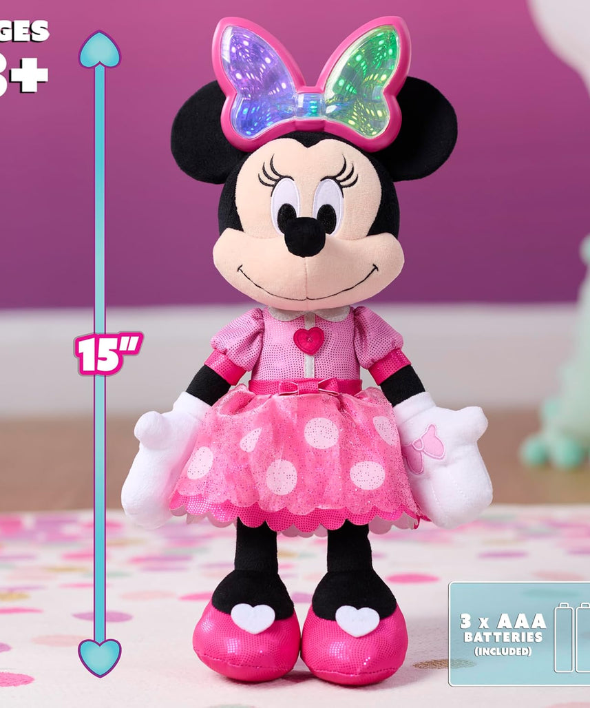 Just Play Minnie Mouse Colorfinity Feature Plush, Kids Toys for Ages 3 Up