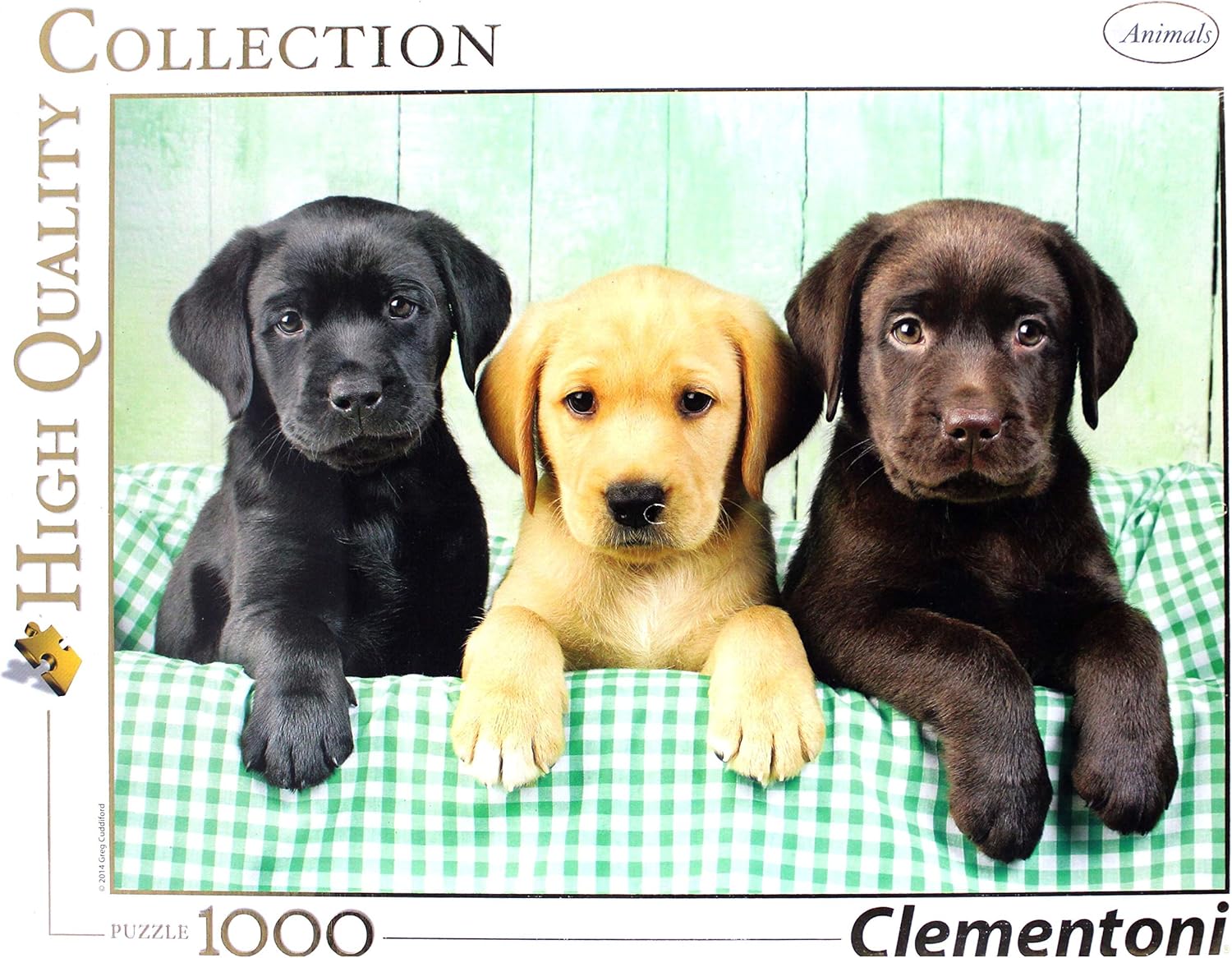 Clementoni 39279 Three Labrador Babies - Puzzle 1000 Pieces, Colourful Tile Game for the Whole Family, Adult Puzzle from 14 Years