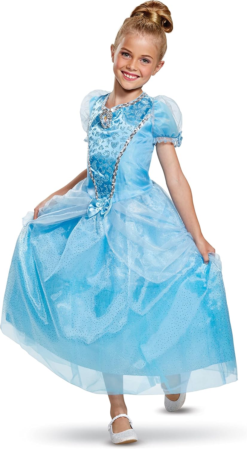 Disguise Cinderella Deluxe Child Costume, Blue, Size/(4-6x)