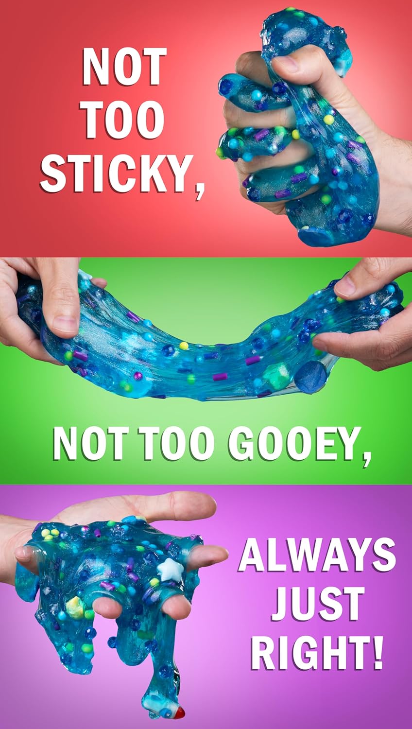 لعبة سلايم آرون المجنونة - مادة كونية، سلايم برائحة التوت الأزرق مع سحر، غير سام، فائقة المرونة والطراوة، مناسبة للأولاد والبنات من عمر 3 سنوات فما فوق