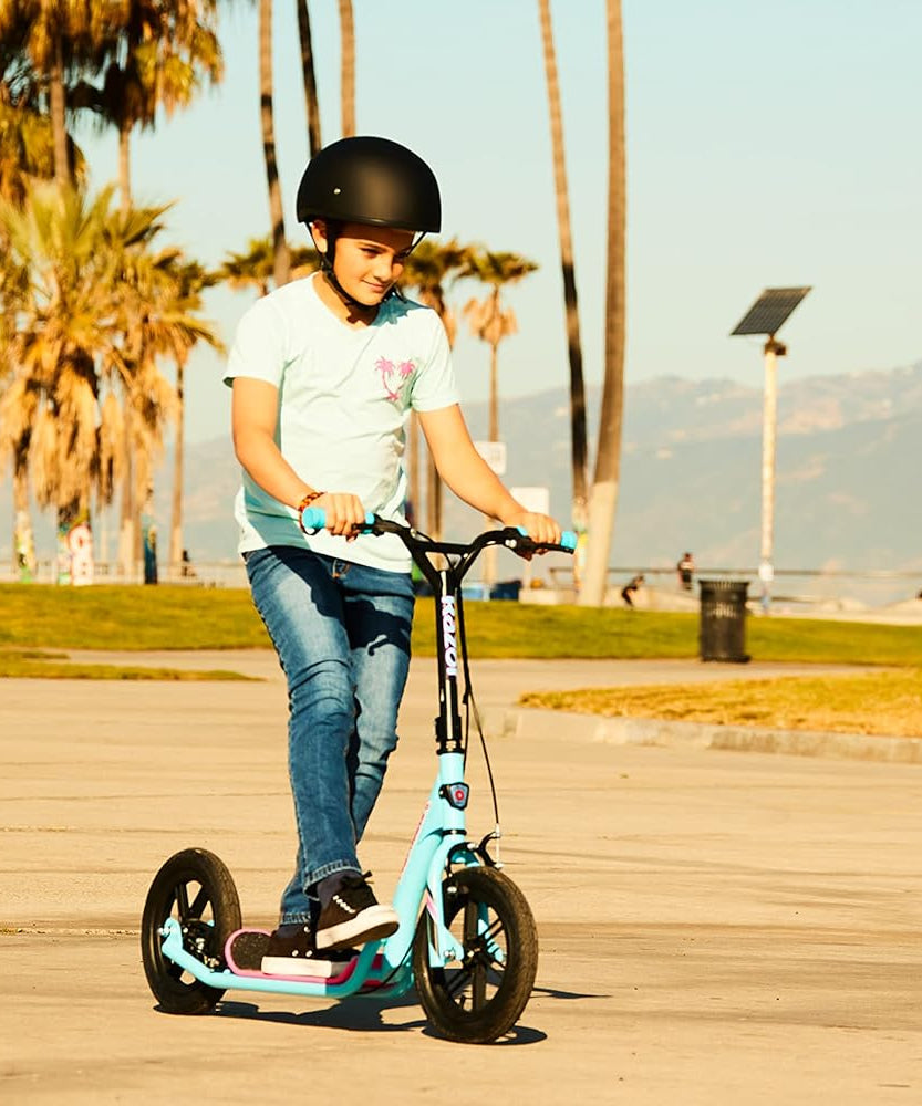 Razor Flashback Kick Scooter, 12 Inch Mag Wheels, Air Filled Tires, Dual Hand Brakes, BMX Style Ride, Steel Frame, Large Deck, Smooth Ride for Kids and Teens 8+